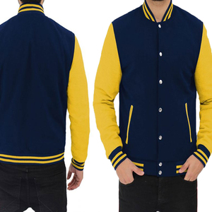 Veste universitaire pour homme la plus vendue avec col montant et logo frontal, fermeture à boutons recouverts de coton 100% - Product Image 5