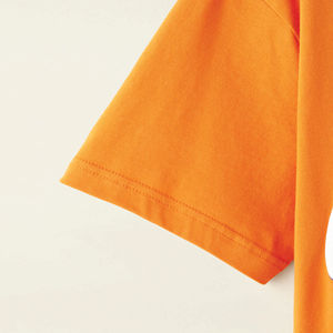 T-shirt homme orange à manches courtes, col rond, coupe classique, couleur unie, jersey de coton, vêtement décontracté, t-shirt personnalisé imprimé - Product Image 4