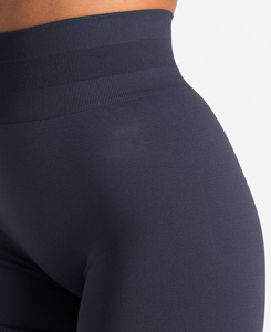 Women's High Waist Solid Knitted Biker Shorts Sporty Fit Breathable <b>Elastic</b> Waist Spandex Nylon Knitted Fabric Cheap Price - Product Image 5
