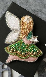 glass bead brooch <b>sequined</b> brooch fabric brooch textile brooch needlework brooch embroidered jewelry beaded accessory fashion pi - Product Image 3