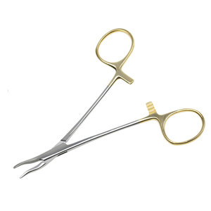 Professional Bayonet Tissue Forceps <b>Tungsten</b> Carbide Surgical Instrument Stainless Steel ENT Microsurgery Forceps - Product Image 3