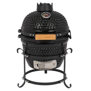Griglia a Carbone in Ceramica di Lusso Rotonda da 13 Pollici con Altezza Regolabile, BBQ Portatile per Giardini e Bar - Product Image 1