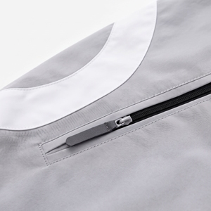 <b>Mens</b> Gray <b>White</b> Solid Fleece 100% Cotton Full Zip Hooded Jacket & <b>Jogger</b> Pants Sportswear Set - Product Image 5