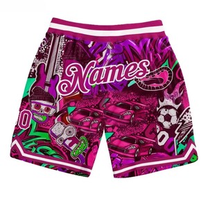 Shorts décontractés pour hommes, imprimés par sublimation, respirants, taille élastique, longueur mi-cuisse, style streetwear, fabricant OEM ODM - Product Image 4