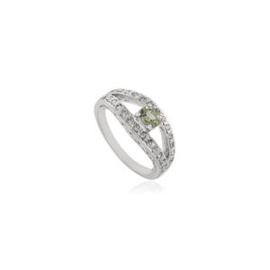 Anillo de Plata de Ley 925 con Turmalina Verde Genuina, Anillo Elegante con Piedra Preciosa para Mujer, Joyería para Fiestas - Product Image 3