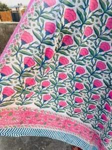 Hand Block Printed Eco-Friendly Breathable 1 Piece Women Pareo <b>Wrap</b> <b>Beach</b> Party Wear Scarfs Floral Multi Color - Product Image 5
