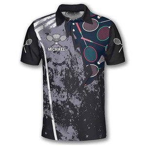 Custom Design <b>Badminton</b> Jersey Quick Dry Breathable Sportswear Men Women Training Shirt Sublimation OEM - Product Image 2
