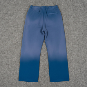 Pantalon de survêtement dégradé bleu pour homme, taille élastique, cordon de serrage, poches, décontracté, respirant, mi-lourd, en polyester tricoté, style automne - Product Image 6