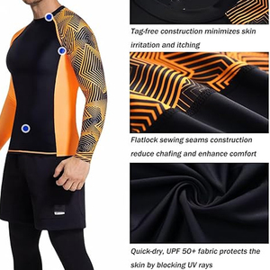 Chemise de compression à manches longues pour homme, protection UV, séchage rapide, impression graphique, logo personnalisé, OEM - Product Image 6