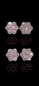 Pendientes de Flor con Moissanita VVS, Plata de Ley 925, Diseño Floral en Racimo - Product Image 2