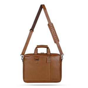 Grain Leather Briefcase Business Travel Handbag Retro Oil Wax <b>Tote</b> Satchel <b>Laptop</b> <b>Compartment</b> - Product Image 5