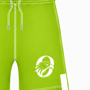 Pantalones Cortos de Rugby Verde Lima y Blancos, Cintura Elástica con Cordón, Ropa Deportiva Ligera para Entrenamiento, Partidos y Equipos - Product Image 4