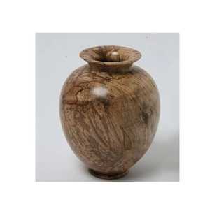 Ensemble de 3 petits vases à fleurs en bois, faits à la main, cylindriques, en bois massif, pots à fleurs minimalistes, décorations esthétiques pour bureau et table - Product Image 3