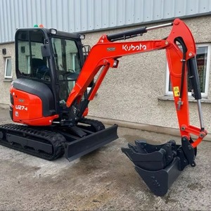 Mini-excavatrice sur chenilles avec moteur Kubota, petite machine de terrassement hydraulique pour l'agriculture, la construction, l'aménagement paysager et le creusement de fossés - Product Image 6