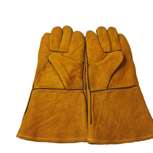 Heavy Duty Industrial High Temperature Heat Resistant Foundry Forging Metal Fabrication Safety Protection Leather Welding <b>Gloves</b> - Product Image 4