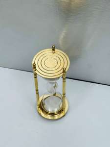 Reloj de Arena de 7'' Totalmente de Latón con Acabado en Latón, Diseño 3D de Ángel Animal |   Pie Decorativo Vintage para Mesa de Graduación - Product Image 3