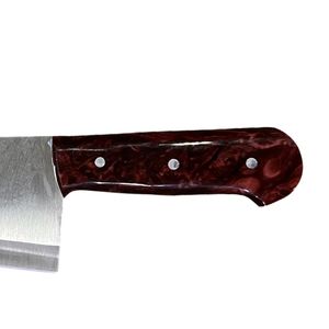 Couteaux à découper de qualité supérieure, robustes, avec lame courbée large et manche ergonomique en résine bleue, pour la découpe de viande de boucher. - Product Image 6
