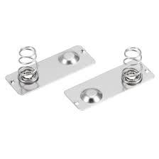 Ressorts de contact de batterie AA Style hélicoïdal Acier à haute teneur en carbone 100mm Longueur étendue Conversion positive négative Glissière de plaque de nickelage - Product Image 3