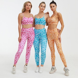 Yoga Sets <b>Dance</b> Outfit 3 Pcs Tracksuit Set with Cutout Back Crop Top Shorts and <b>Pants</b> High Waist Front OEM Color - Product Image 1