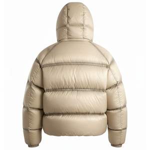 Chaqueta acolchada translúcida con capucha para hombre, abrigo cálido y aislante para invierno, chaqueta con capucha elegante, perfecta para clima frío, ropa informal. - Product Image 2