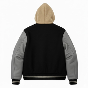 Direct Factory Suppliers <b>Men</b> Chenille Embroidery Baseball <b>Jacket</b> Top Seller <b>Leather</b> Sleeve Baseball Letterman <b>Jackets</b> For <b>Men</b> - Product Image 2