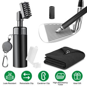 Kit di Pulizia per Mazze da Golf 3-in-1 con Clip Retrattile, Bottiglia d'Acqua da 5 Oz, Affilatore per Scanalature, Asciugamano da Golf - Regalo per Appassionati di Attrezzatura da Golf - Product Image 1