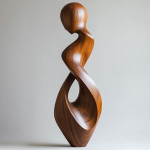 Sculpture en bois élégante pour la décoration intérieure, idéale pour offrir en cadeau - Product Image 3