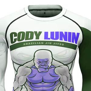 Sublimated <b>Design</b> Comfortable Activewear <b>Custom</b> Rash Guard High Performance Gym Fitness Wear Quick Dry <b>Compression</b> <b>Shirt</b> - Product Image 2