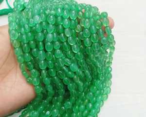 Cuentas Ovaladas de Cuarzo Verde Fresa, Piedra Natural de Alta Calidad, Pulimentadas, para Fabricación de Joyas, DIY, Pulseras - Product Image 3