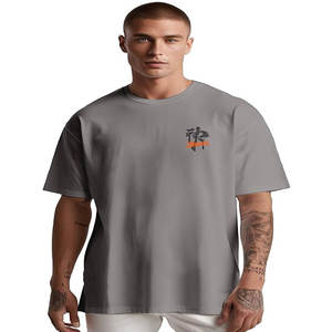 High Street Plain T-shirt para imprimir Washed Vintage Oversized T-shirt Camiseta de algodón pesado para hombres - Product Image 1