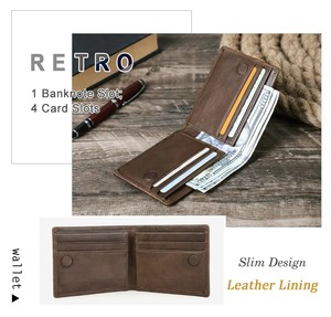 Carteras Cortas de Cuero PU Premium para Hombre, Porta Tarjetas de Identificación, Porta Dinero con Clip - Product Image 3