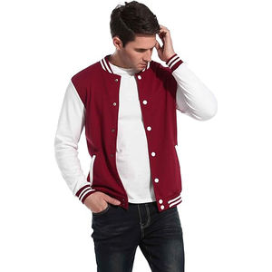 Chaqueta Varsity con Acabado Satinado para Hombre, Mezcla de Poliéster, Exterior Brillante, Mangas en Contraste, Estilo Bomber, Chaqueta Ligera de Béisbol Retro - Product Image 4