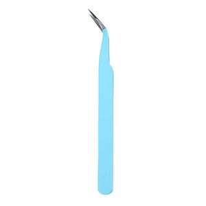 Pinces à cils de précision en acier inoxydable avec pointe lisse et manche rouge - Product Image 4