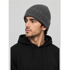 <b>Men</b> Plain <b>Winter</b> Beanie <b>Cap</b> Soft Knitted Warm Stretch Hat Comfortable Everyday Outdoor Sports Travel Casual Headwear - Product Image 4