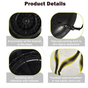 Ballon de football en corde au design unique, faible MOQ, couleur unie, léger - Product Image 3