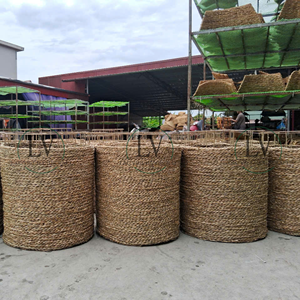 Cesta ovalada de junco marino a precio económico, cesta ovalada de junco marino, cesta tejida a mano con forro para almacenamiento en el hogar, venta al por mayor desde Vietnam - Product Image 5