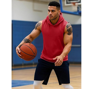 Sudadera sin Mangas para Hombre con Capucha, Ligera y Transpirable, Corte Ajustado, Ideal para Entrenamientos o Uso Casual - Product Image 2