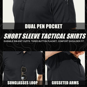 Polo de manga corta de secado rápido para hombre, camiseta táctica, Piqué, camiseta de golf, diseño personalizado de tu propia marca - Product Image 6