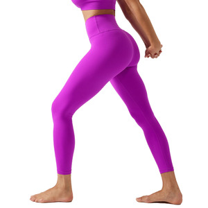 Leggings de yoga pour femmes, design personnalisé, spandex/polyester, extensibles dans quatre directions, antibactériens, avec cordon de serrage, pour l'entraînement - Product Image 3