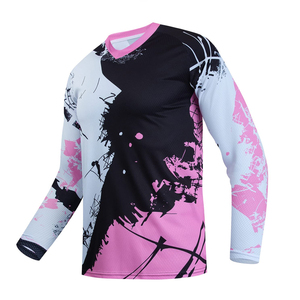 Jersey de Motocross Personalizado para Hombre, Sublimado, con MOQ Bajo, Diseño en Blanco, Ajuste Relajado y Cómodo para Piloto, OEM - Product Image 1