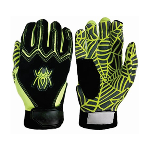Gants de frappe rembourrés en cuir blanc et noir avec motif drapeau américain, fermeture à boucle ambidextre pour l'entraînement au baseball pour adultes - Product Image 5