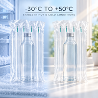 Film de coussin d'air recyclable pour bouteilles de vin, résistant aux perforations, 60 µm, matériau de protection et d'amortissement