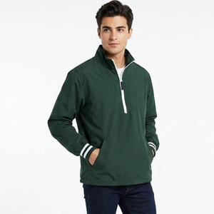 Chaqueta Cortavientos Verde para Hombre con Cierre de Cremallera, Color Sólido, Poliéster, Manga Larga con Bolsillos, para Otoño - Product Image 5