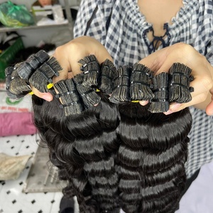 Extensiones de Cabello Humano Vietnamita Virgen CDYHAIRVN, Cabello Natural con Textura Ondulada, Rizado Jerry, Ondulado Profundo, Ondulado Natural, Doble Trama, Un Solo Donante - Product Image 2