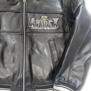 Genuine 75th Anniversary Aviators King Black Leather <b>Jacket</b> Coated Letter Breathable Windproof High-Volume Commemorative - Product Image 5