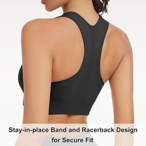 Soutien-gorge de compression personnalisé pour femme, idéal pour la gym, la course et le yoga, en tissu Spandex, manches longues, design anti-exposition, haute performance sportive - Product Image 3