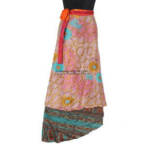 Long Reversible Beach Magic Wrap <b>Skirt</b> Online <b>Boho</b> Stylish Multi Color Summer Wear Comfortable Fashion Hippie Style Free Size - Product Image 5
