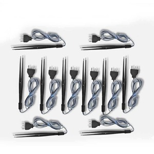 10 Pcs Pinces chirurgicales électriques monopôlaire droites à câble fixe, réutilisables, autoclavables, 24 cm, instruments chirurgicaux allemands - Product Image 2