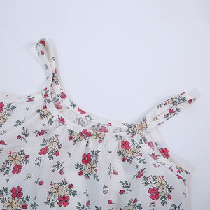 Vendita calda estate 100% poliestere a buon mercato senza maniche dolce floreale stampato per bambini casual abito sottoveste per le ragazze - Product Image 4