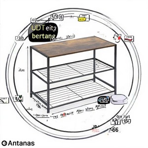 K&B Modern Stainless Steel Multi-shelf Foldable Freestanding <b>Shoe</b> <b>Rack</b> with Modular Design for Home Entryway <b>Storage</b> - Product Image 2